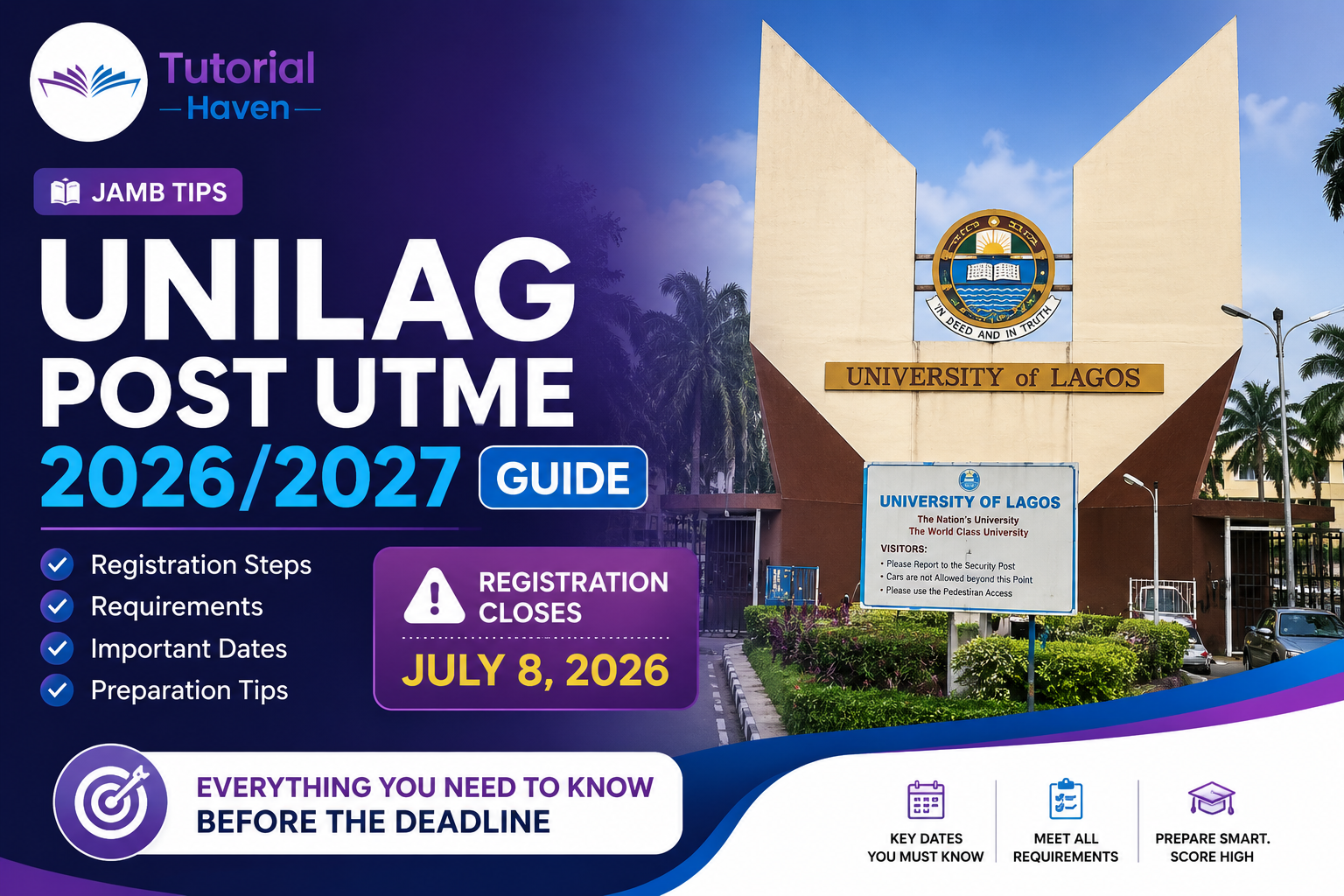 UNILAG Post UTME 2026/2027: Registration, Dates, Requirements and How to Prepare