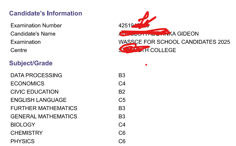 Student Result 1